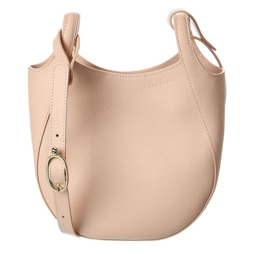 Longchamp Le Foulonne Small Leather Crossbody, White
